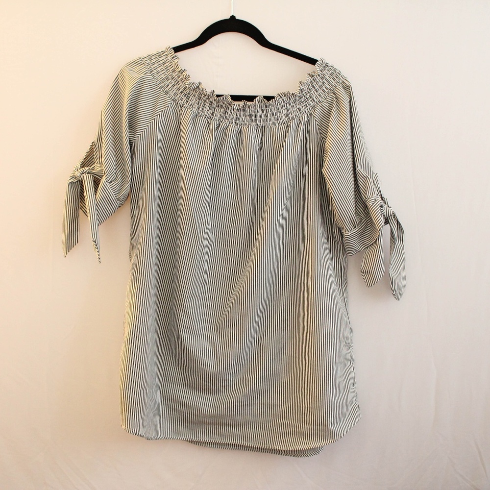 Striped Off the Shoulder Top